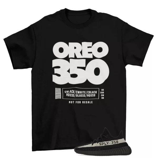 Oreo Sneaker Label Shirt to Match Yeezy Boost 350 v2 Oreo Jezsport.com