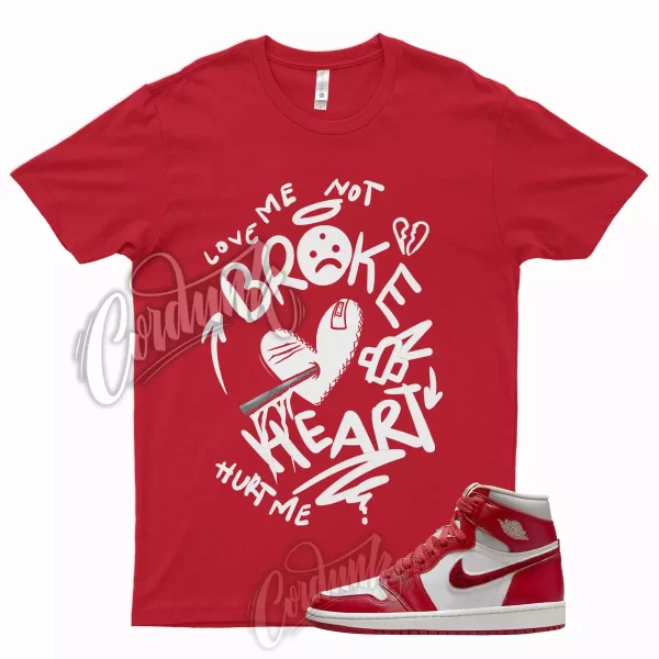 BROKEN T Shirt for J1 1 High WMNS Newstalgia Light Iron Ore Varsity Red Sail Jezsport.com