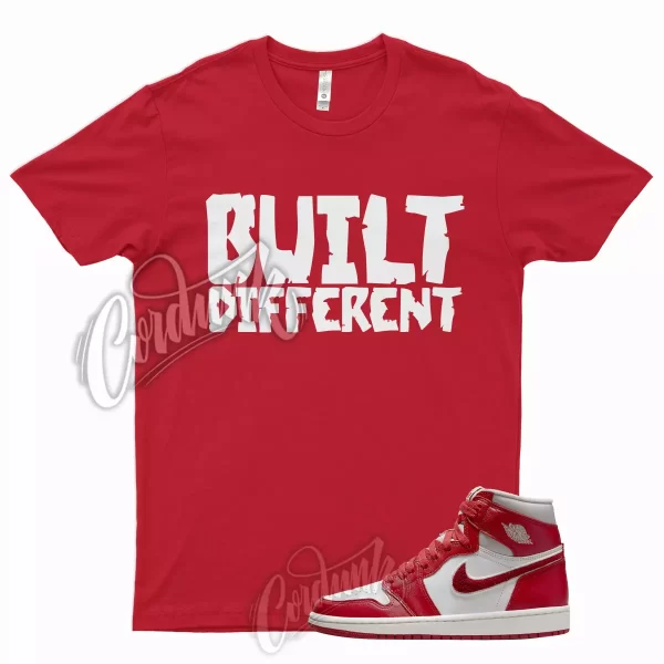 BUILT T Shirt for J1 1 High WMNS Newstalgia Light Iron Ore Varsity Red Sail Jezsport.com