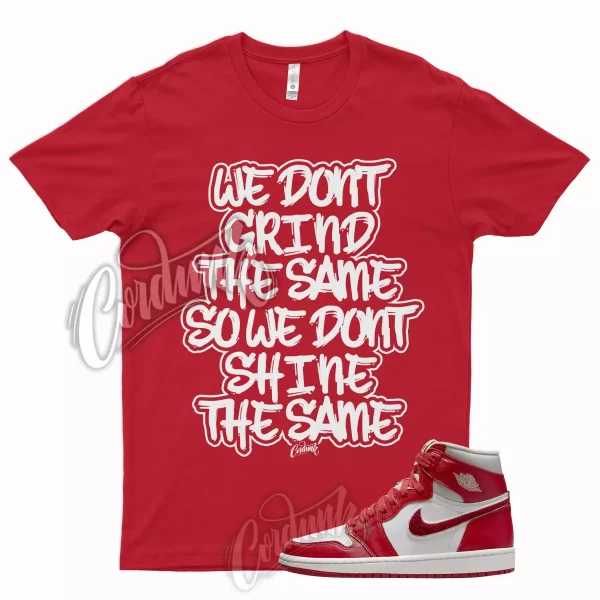 GRIND T Shirt for J1 1 High WMNS Newstalgia Light Iron Ore Varsity Red Sail Jezsport.com