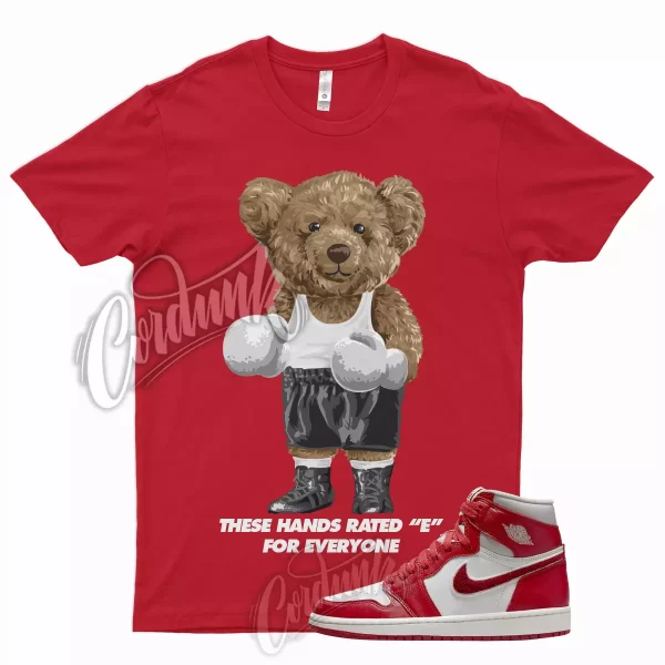 HANDS T Shirt for J1 1 High WMNS Newstalgia Light Iron Ore Varsity Red Sail Jezsport.com