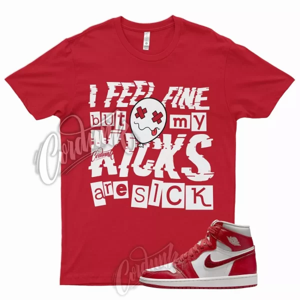 SICK T Shirt for J1 1 High WMNS Newstalgia Light Iron Ore Varsity Red Sail Jezsport.com