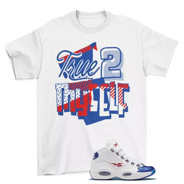 Stay True Sneaker Shirt to Match Question Mid BlueToe GX0227 Jezsport.com