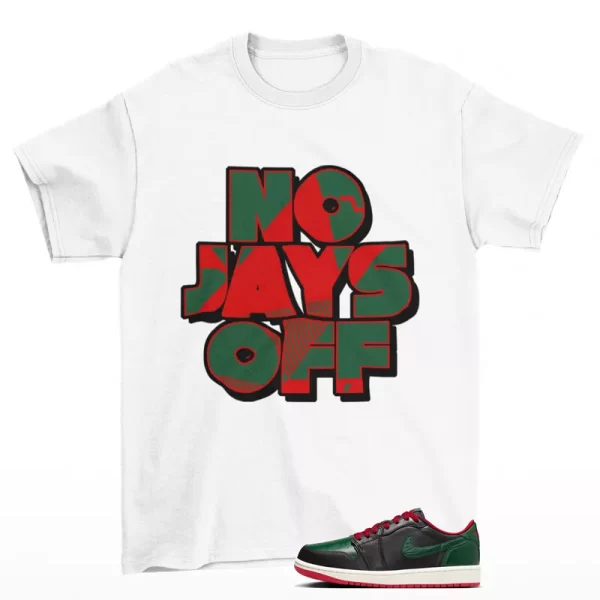 Jay All Day Shirt White to Match Jordan 1 Low OG Gorge Green CZ0775-036 Jezsport.com