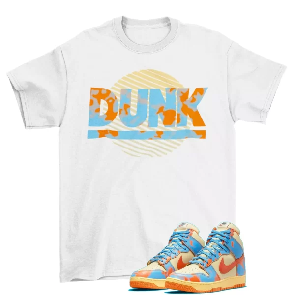 Dunk Pattern Shirt White to Match Dunk High 1985 Acid Wash DD9404-800 Jezsport.com