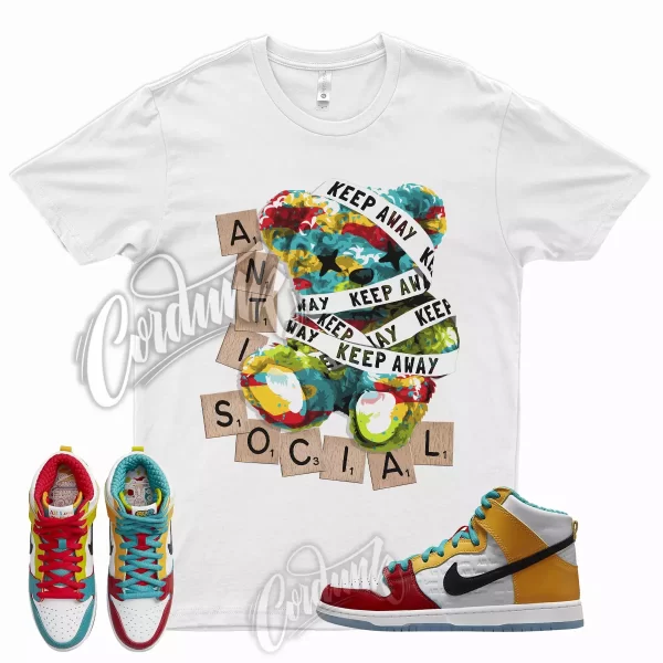 ANTI T Shirt for N SB Dunk High All Love No Hate Gold University Red Teal Low Jezsport.com