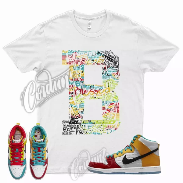 BLS T Shirt for N SB Dunk High All Love No Hate Gold University Red Teal Low Jezsport.com