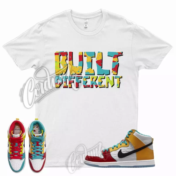 BUILT Shirt for N SB Dunk High All Love No Hate Gold University Red Teal Low Jezsport.com