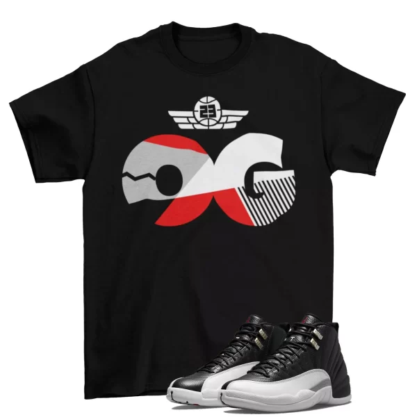 OG Playoff Sneaker Shirt to Match Jordan 12 Playoff CT8013-006 / Black Jezsport.com