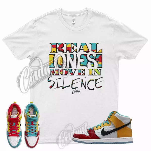 R1 T Shirt for N SB Dunk High All Love No Hate Gold University Red Teal Low Jezsport.com