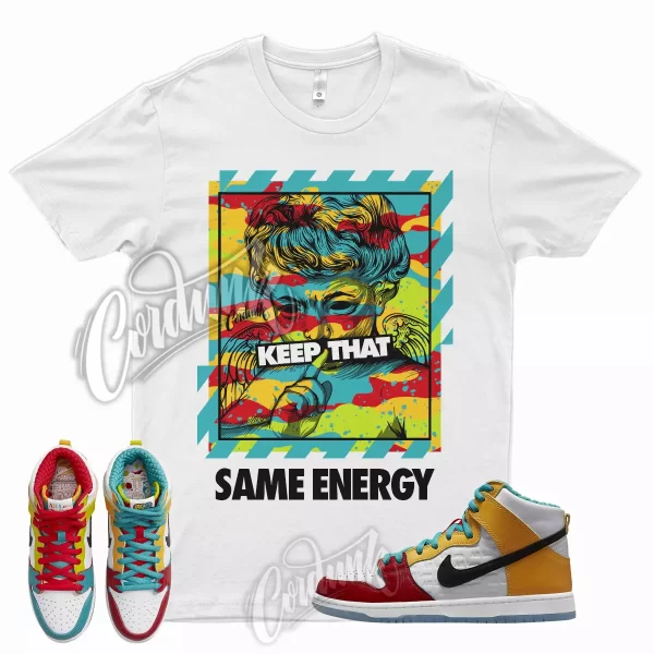 ENERGY Shirt for SB Dunk High All Love No Hate Gold University Red Teal Low Jezsport.com