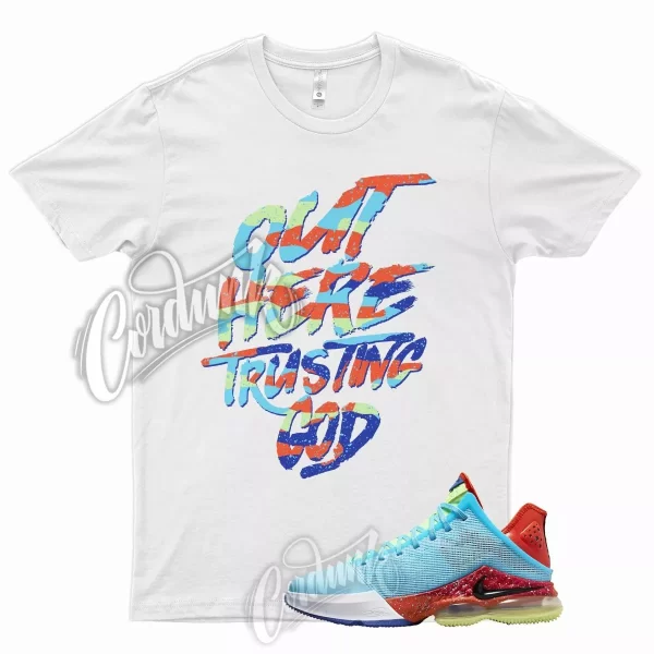 TG T Shirt for N LeBron 19 Low Blue Chill Light Crimson Copa Red Orange 18 Jezsport.com