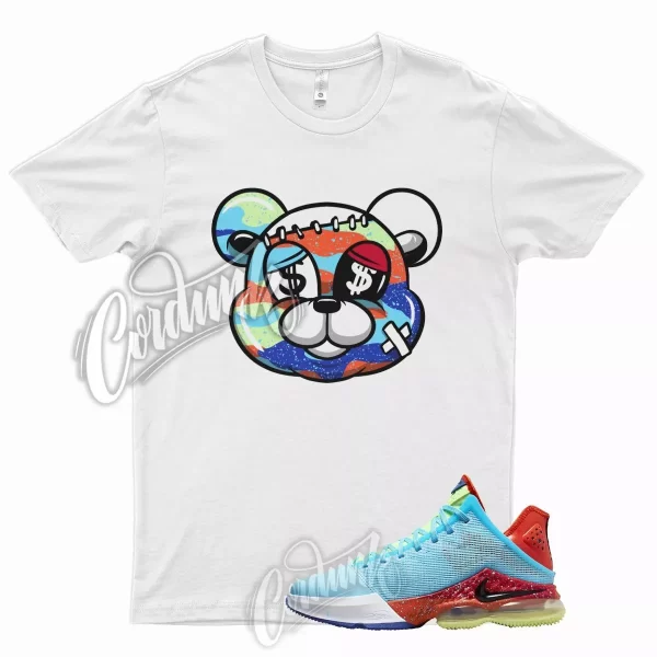 STITCH Shirt for N LeBron 19 Low Blue Chill Light Crimson Copa Red Orange 18 Jezsport.com