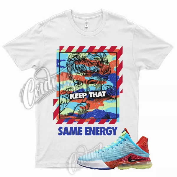 ENERGY Shirt for N LeBron 19 Low Blue Chill Light Crimson Copa Red Orange 18 Jezsport.com