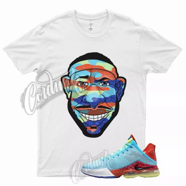 LB T Shirt for N LeBron 19 Low Blue Chill Light Crimson Copa Red Orange 18 Jezsport.com