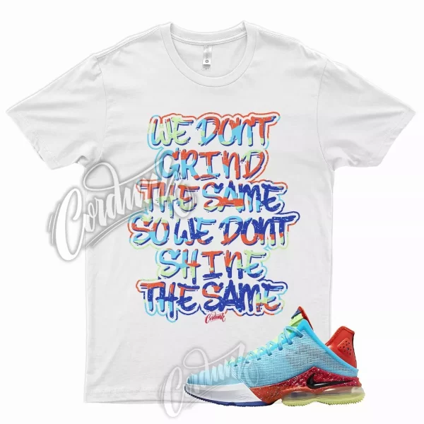 GRIND T Shirt for N LeBron 19 Low Blue Chill Light Crimson Copa Red Orange 18 Jezsport.com