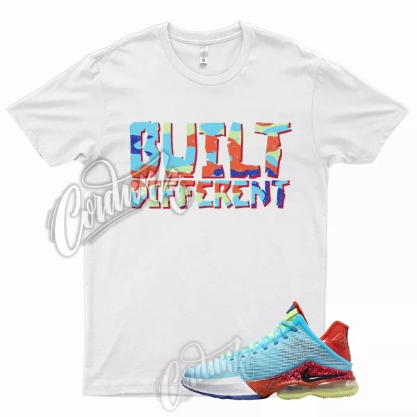 BUILT T Shirt for N LeBron 19 Low Blue Chill Light Crimson Copa Red Orange 18 Jezsport.com