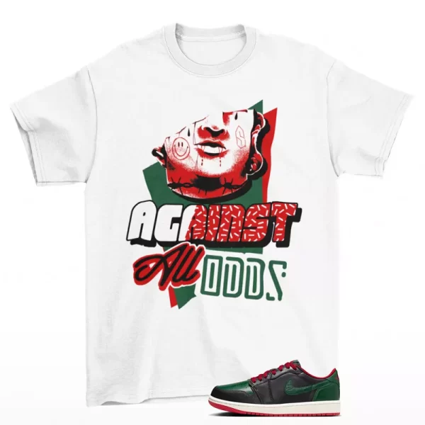 All Odds Shirt White to Match Jordan 1 Low OG Gorge Green CZ0775-036 Jezsport.com