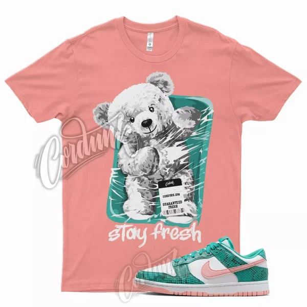 STAY T Shirt for N Dunk Low Washed Teal and Bleached Coral Snakeskin Snake 1 Jezsport.com