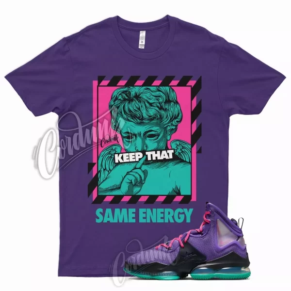 ENERGY Shirt N LeBron 19 Purple Pink Teal Aqua South Beach Wild Berry 18 17 1 Jezsport.com