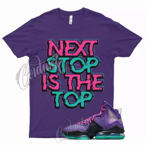 NEXT T Shirt N LeBron 19 Purple Pink Teal Aqua South Beach Wild Berry 18 17 1 Jezsport.com