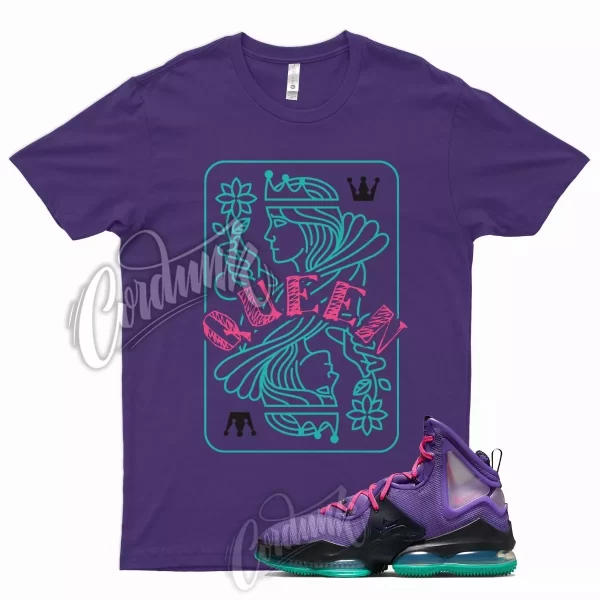 QUEEN Shirt N LeBron 19 Purple Pink Teal Aqua South Beach Wild Berry 18 17 1 Jezsport.com