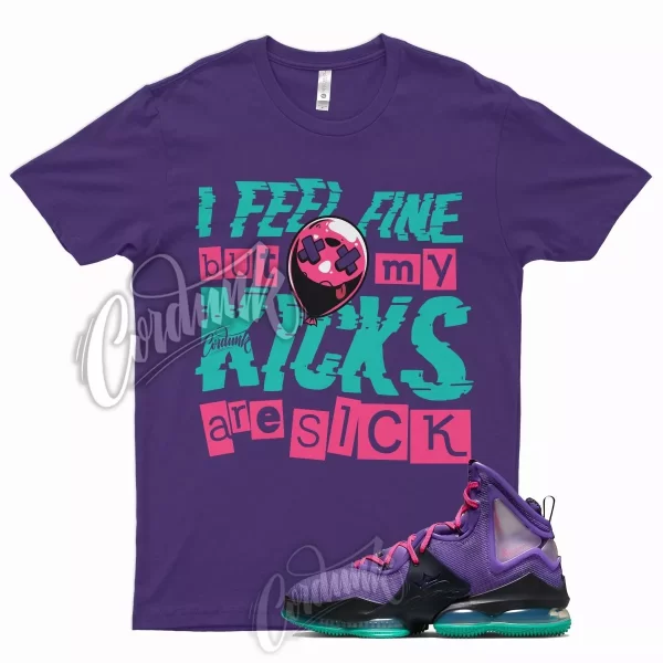 SICK T Shirt N LeBron 19 Purple Pink Teal Aqua South Beach Wild Berry 18 17 1 Jezsport.com