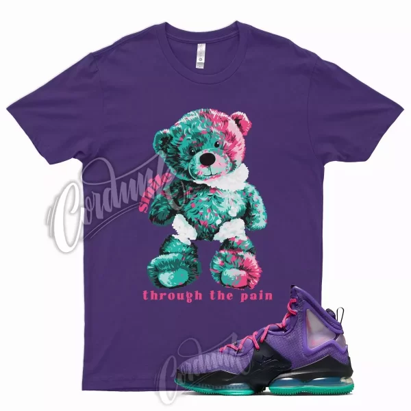 SMILE Shirt N LeBron 19 Purple Pink Teal Aqua South Beach Wild Berry 18 17 1 Jezsport.com