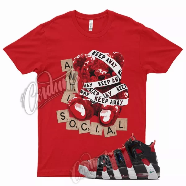 ANTI Shirt for N Air More Uptempo '96 1996 Lobster Red Green Noise Varsity 1 Jezsport.com