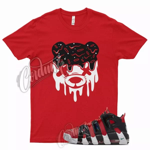 DRIPY Shirt for N Air More Uptempo '96 1996 Lobster Red Green Noise Varsity 1 Jezsport.com