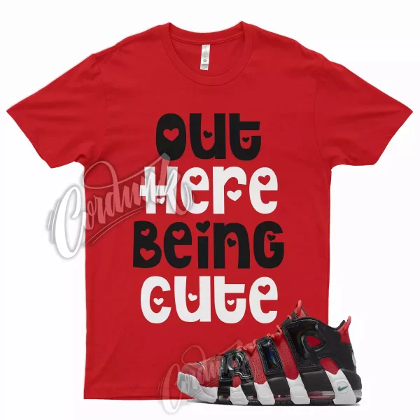 CUTE Shirt for Air More Uptempo '96 1996 Lobster Red Green Noise Varsity 1 Jezsport.com