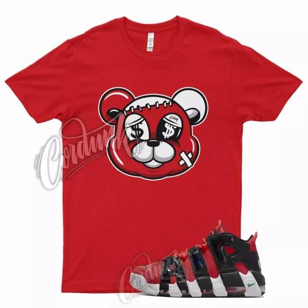 STITCH Shirt for N Air More Uptempo '96 1996 Lobster Red Green Noise Varsity Jezsport.com