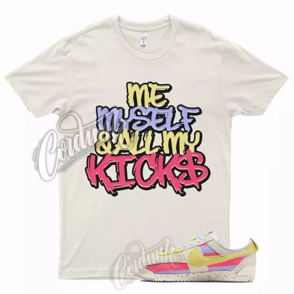 KICKS T Shirt for N Cortez Lemon Frost Grey Fog Purple Pulse Pink LA Max 97 1 Jezsport.com