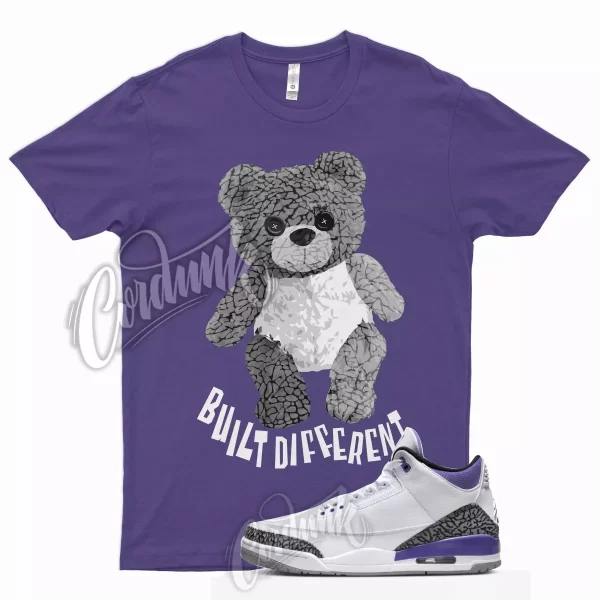 BD T Shirt for J1 3 Dark Iris Varsity Court Purple Cement Grey Elephant 13 1 Jezsport.com