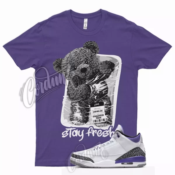 STAY T Shirt for J1 3 Dark Iris Varsity Court Purple Cement Grey Elephant 13 Jezsport.com