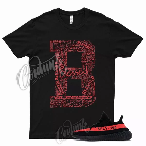 BLS T Shirt for YZ 350 V2 Core Red Black Infrared Bred Varsity University 1 3 Jezsport.com