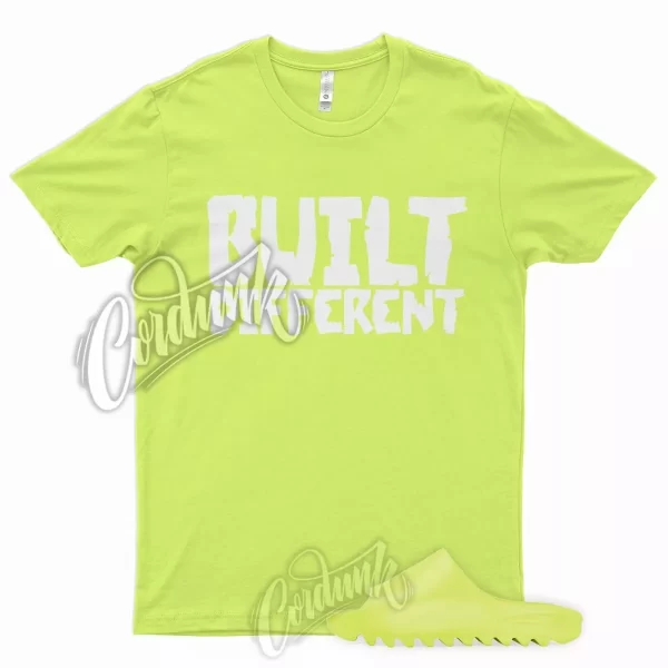 BUILT T Shirt for YZ Green Glow Slide YeezReel Volt Neon Yellow Foam Runner Jezsport.com