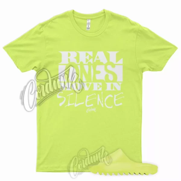 R1 T Shirt for Y Green Glow Slide YeezReel Volt Neon Yellow Foam Runner Jezsport.com