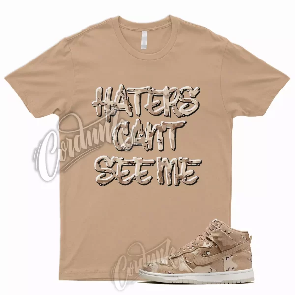 Tan HATERS T Shirt for Dunk High Desert Camo Hemp Sail Velvet Brown Pink 1 Jezsport.com