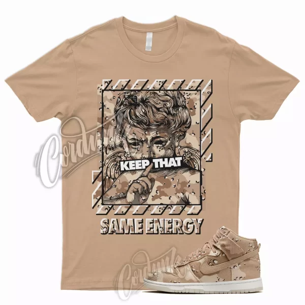 Tan ENERGY T Shirt for Dunk High Desert Camo Hemp Sail Velvet Brown Pink 1 Jezsport.com