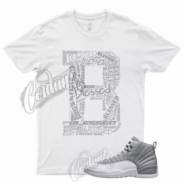 BLESSED T Shirt for J1 12 Stealth High Low Mid OG Cool Grey Shadow Smoke 1 Jezsport.com