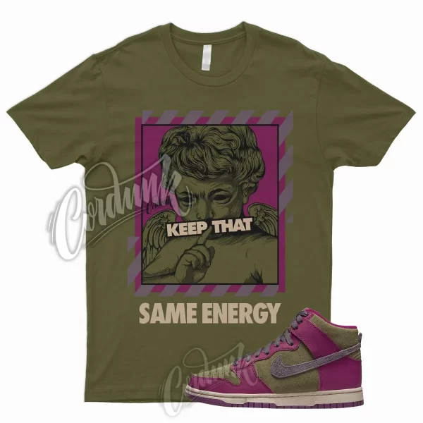 ENERGY T Shirt for N Dunk High Dynamic Berry Grand Purple Pilgrim Olive Tan 1 Jezsport.com