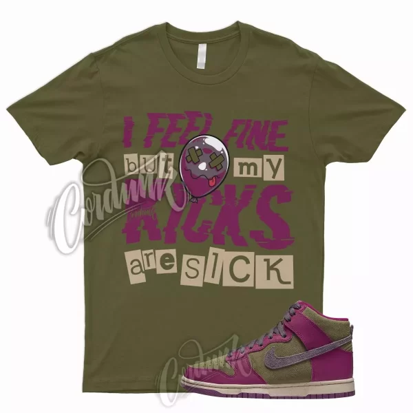 SICK T Shirt for N Dunk High Dynamic Berry Grand Purple Pilgrim Olive Tan 1 Jezsport.com