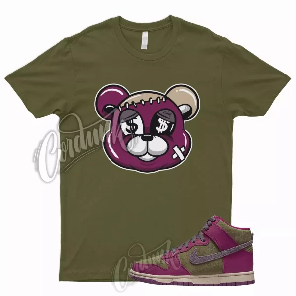 STITCH T Shirt for N Dunk High Dynamic Berry Grand Purple Pilgrim Olive Tan 1 Jezsport.com