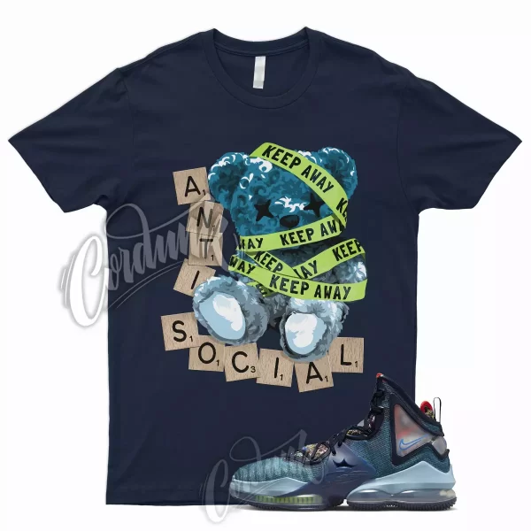 Navy ANTI T Shirt for Lebron 19 Fast Food Blackened Blue Worn Atomic Green Dutch Jezsport.com