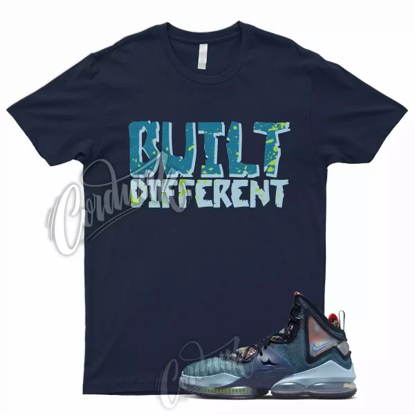 Navy BUILT Shirt for Lebron 19 Fast Food Blackened Blue Worn Atomic Green Dutch Jezsport.com