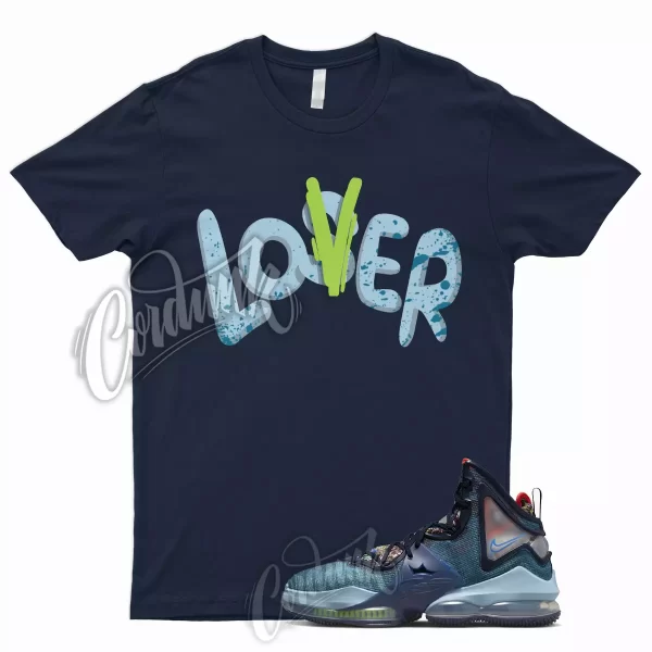 Navy LO T Shirt for Lebron 19 Fast Food Blackened Blue Worn Atomic Green Dutch 1 Jezsport.com