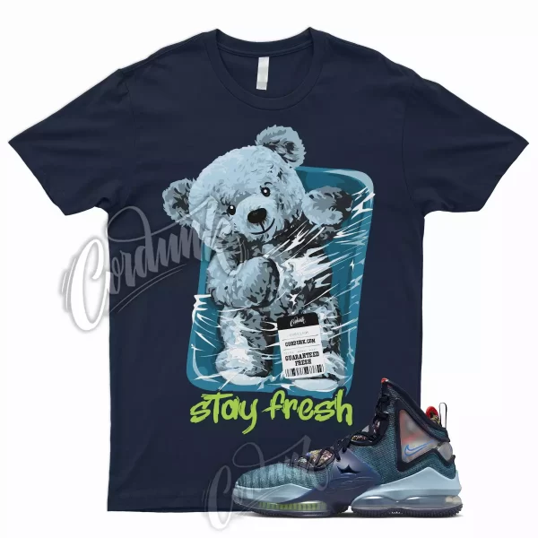 Navy STAY T Shirt for Lebron 19 Fast Food Blackened Blue Worn Atomic Green Dutch Jezsport.com