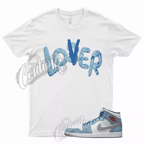 LO T Shirt for J1 1 Mid Dusty Blue Suede Hyper Royal University Low High Jezsport.com