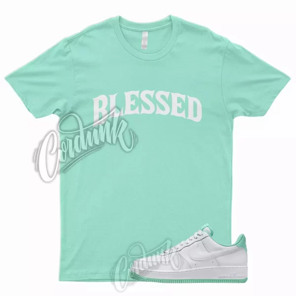 BW BLS T Shirt for N Air Force 1 Low White Mint Foam Mystic Navy Mid Green 90 Jezsport.com